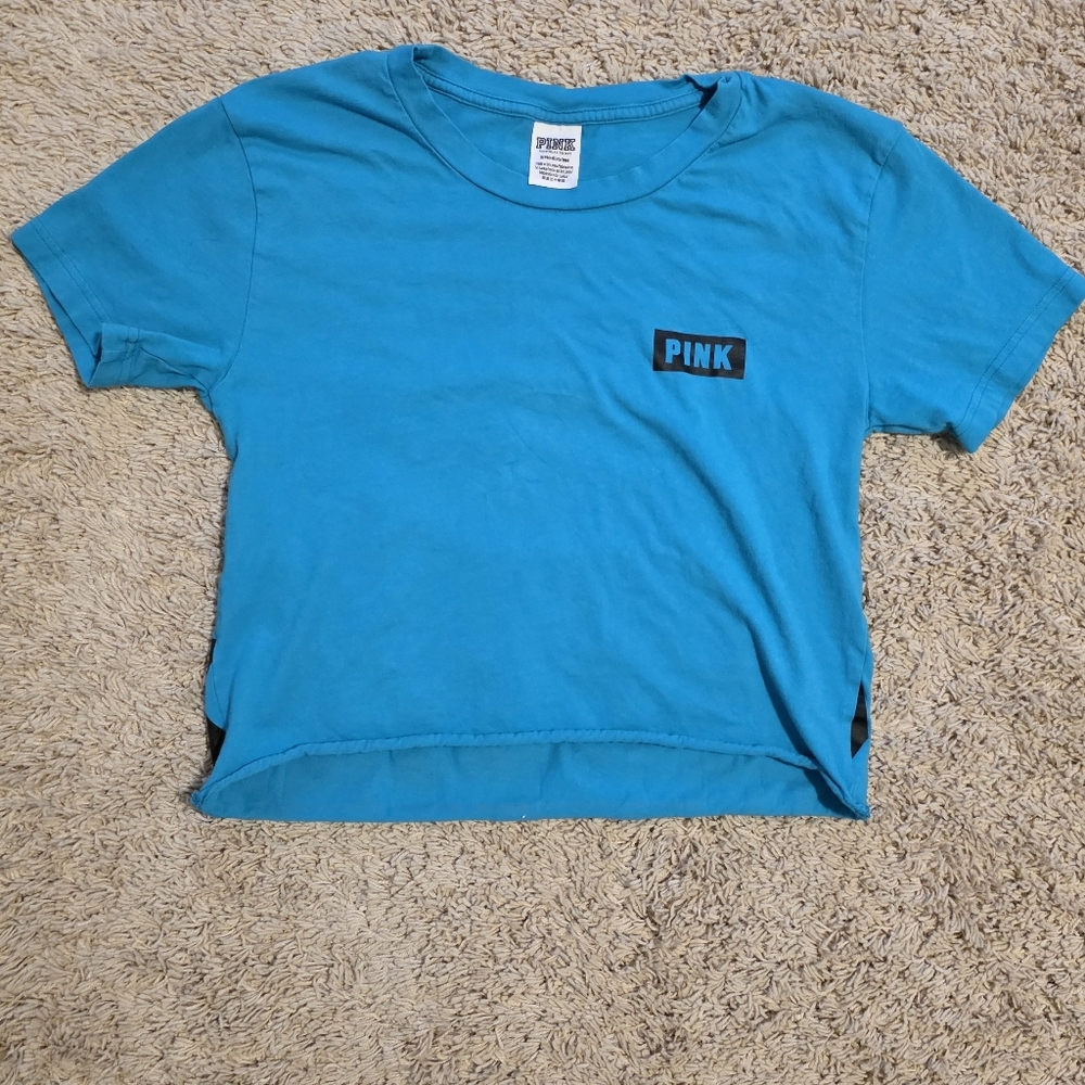 PINK Victoria's Secret Blue Crop Top